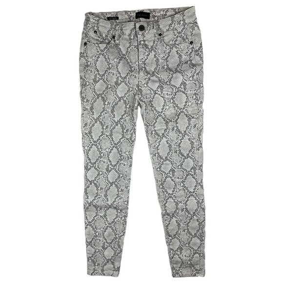 Talbots Stretch Denim Snake Skin Print Jeggings Size 0P Skinny Jean Leggings - Picture 2 of 15